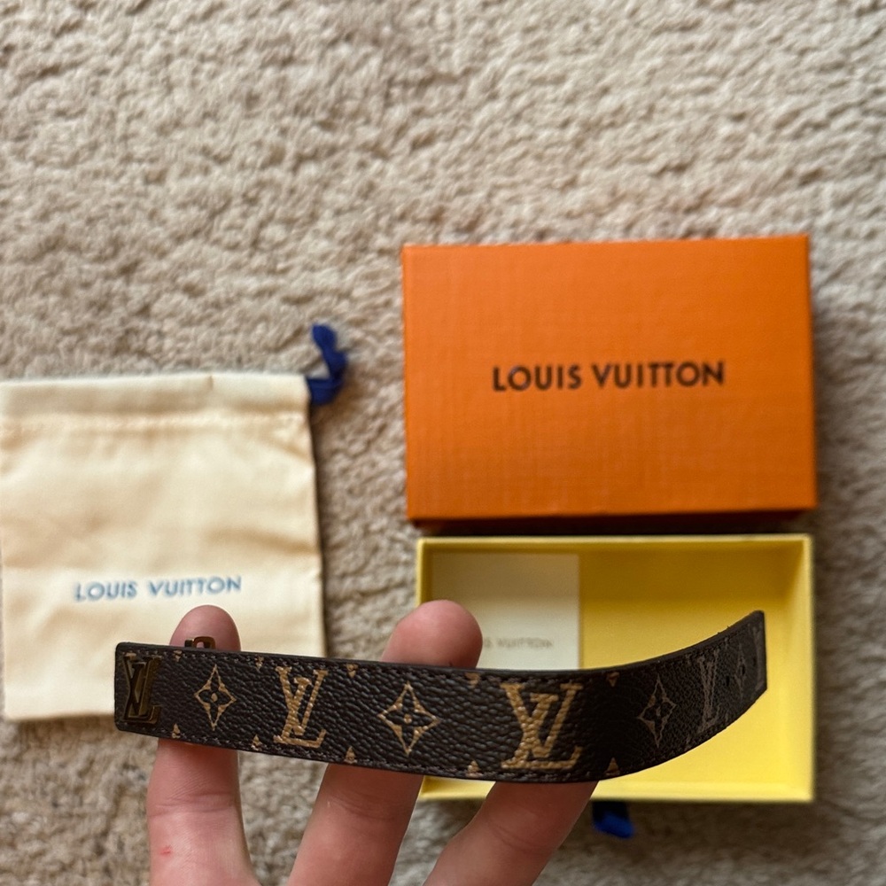 Louis Vuitton Brown and Gold Monogram Bracelet